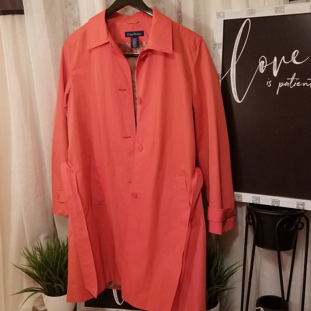 Evan Picone Women's Trench Coat, L